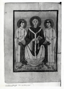 107139 Portret van Willibrord, geboren 7 november 656, bisschop van Utrecht (693-739), overleden 739. Ten voeten uit, ...